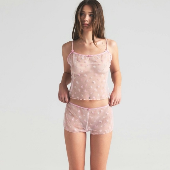 SKIMS NWOT Spring Intimates Cami and Short Set - Light Pink